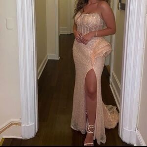 Bebe Couture One Sleeve Gown Size 12